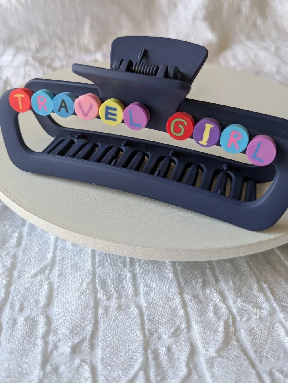 Travel Girl Hair Clip Claw Style Handcrafted | NWT